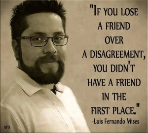 Loss of a friend over a disagreement