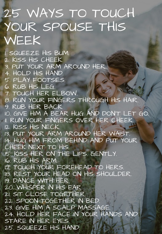 25 Ways to Touch Your Spouse